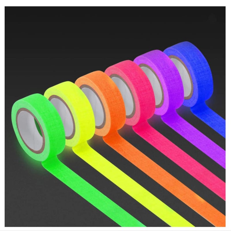 SICCOMA Fluorescent Pink Gaffer Tape Neon Pink Gaffers Spike Tape Black Light UV Reactive Fluorescent Spike Tape for Stage,Party Play Grid Floors Color Coding Art Crafts(1IN x 33 Feet) (Pink) - Image 3